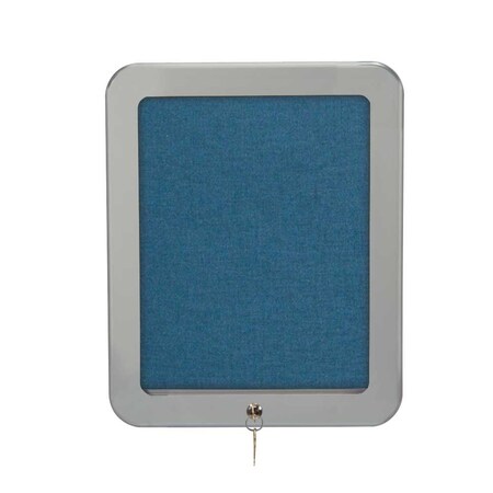 United Visual Products Outdoor Enclosed Combo Board, 72"x36", Satin Frame/Burg & Ultramarine UVCB7236OD-BURGUN-ULTMAR